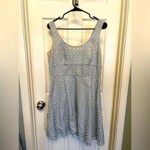 Loft - powder blue eyelet dress